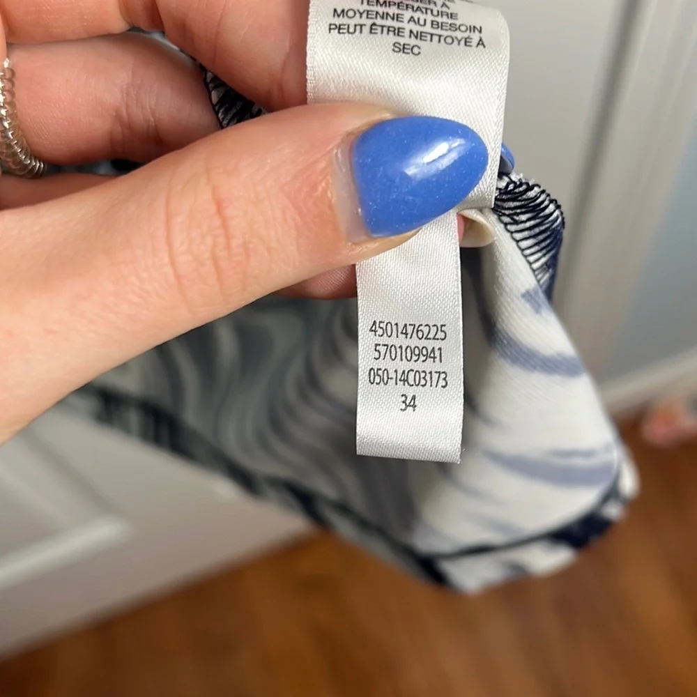 Chico’s Blue Green Watercolor Patterned Sleeveless Dress Size 1 (8) - Picture 7 of 9